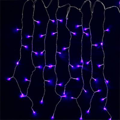 Гирлянда Сноу Бум гирлянда электрическая Бахрома, 80LED, 2Х0,5х0,7м, фиолет
