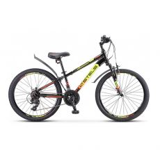 Горный велосипед Stels Navigator 400 V 24 F010 черный/салатовый/красный 2020