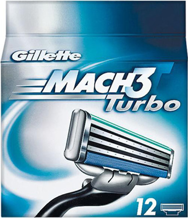 Сменные лезвия Gillette Mach3 turbo 12